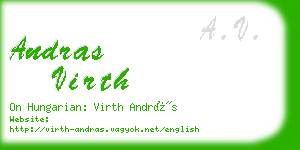 andras virth business card